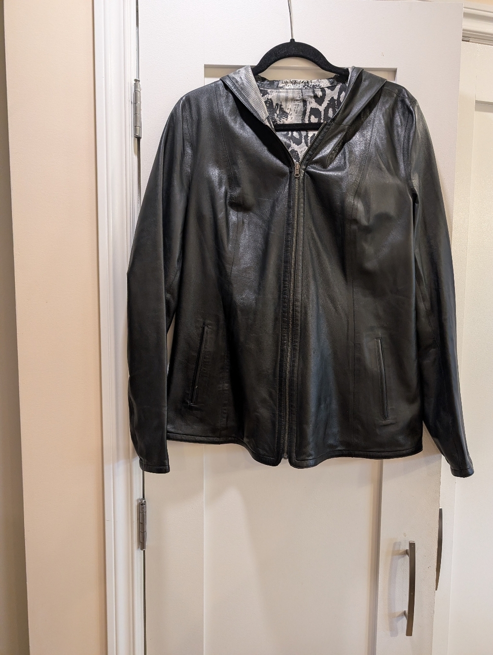 Zerimar Reversible Leather Hooded Jacket,XXL